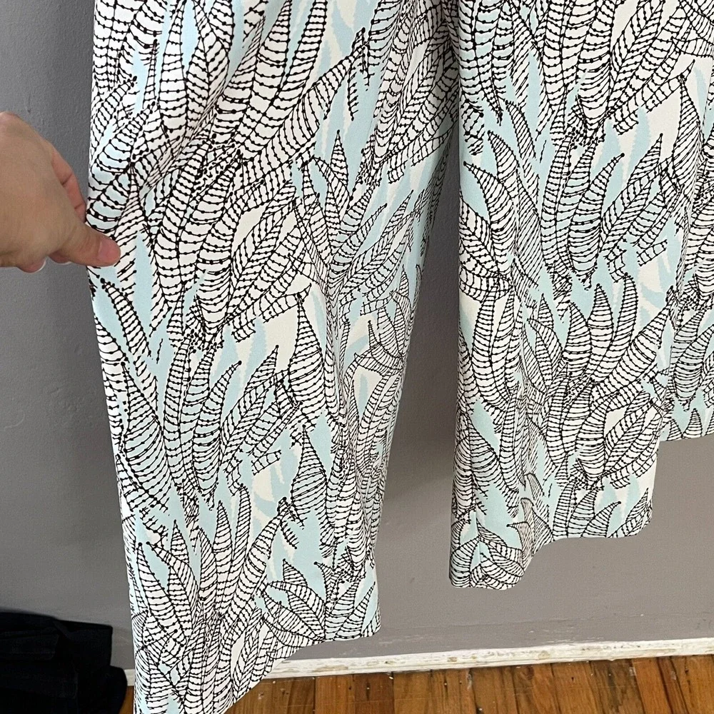 H & M Strapless Leaf Print Jumpsuit Resortwear‎ Coastal Cowgirl Crop Wide-Leg 10 - Picture 3 of 14